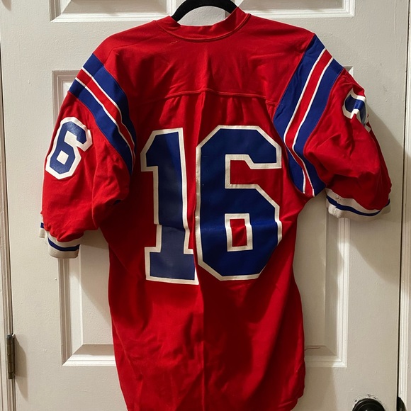 Vintage Red Football Jersey #16 - Picture 2 of 2